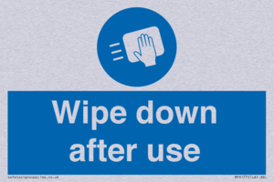 Wipe down after use
